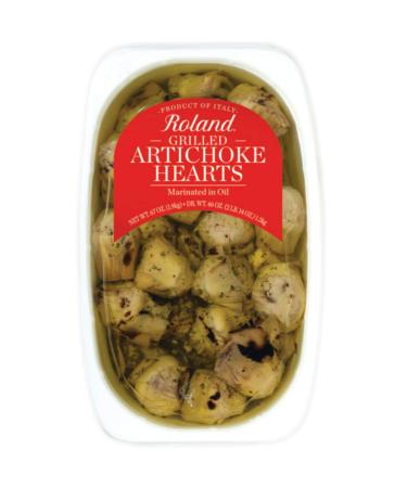 Roland Foods Grilled Artichoke Hearts Marinated in Vinegar and Oil, Specialty Imported Food, 67-Ounce Package