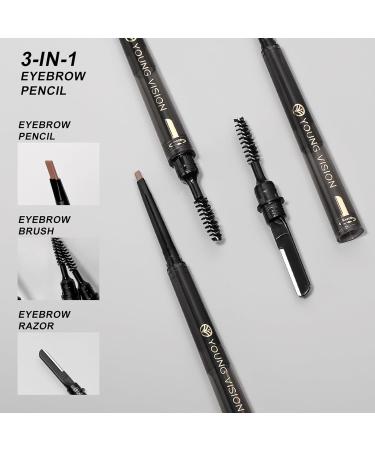 Dual-Sided Eyebrow Pencil Kit - Waterproof Long-Lasting Ultra Precise Brow Makeup - #03 Light Brown - Perfect Natural-Looking Brows - Buy Online on SooperMarket.com