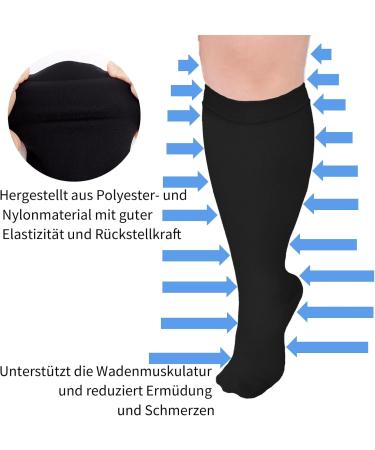 Support Stockings & Compression Stockings for Thick Calves - Optimal Fit for Women & Men | 3XL Size for Sports & Travel - Buy Online on SooperMarket.com