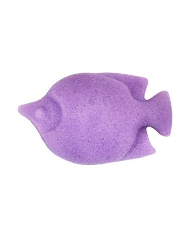 Fish Shape Wash Face Flutter Natural Face Body Care Sponges Dry for Home Gift(purple)