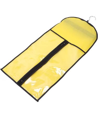 Wig Stand Hair Extension Storage Bag Portable Dustproof Hair Extension Holder with Zipper for Daily Travel Use (Yellow) - Buy Online on SooperMarket.com