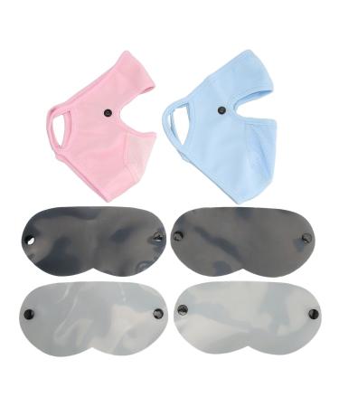 Full Face Shield 4 Pcs Multifunctional Ice Silk UV Protection Womens Sunscreen Face Veil with Eye Protector Sheets for Hiking