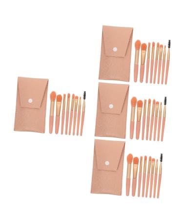 Balacoo 4 Sets Travel Makeup Beauty Kit Ladies Suits Supple Makeup Brush Cosmetics Blush Brush Lip Brush Professional Makeup Brush Portable Beauty Products Fiber Wool Miss