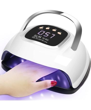 LKE UV Nail Lamp 220W | 4 Timers | Gel Nail Dryer for Gel Polish Kit | Professional Nail Art Tools | Automatic Sensor | Black - Buy Online on SooperMarket.com