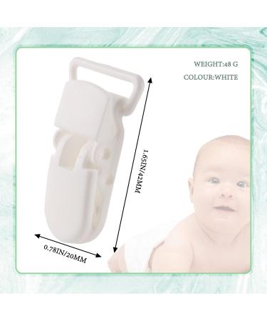 10Pcs Rahl Baby Kids T-Shape Plastic Pacifier Clips - Soother Dummy Holders in White | International Shipping Available - Buy Online on SooperMarket.com