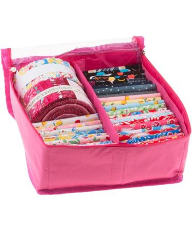 Missouri Star Pink Small Storage Bag for Precut Fabrics | Sewing Box Organizer | Canvas Carrying Case with Dividers for Quilting Projects - Buy Online on SooperMarket.com
