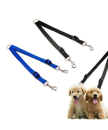 Dog leash double leash double leash for 2 dogs dog leash black double dog double linen go trainer double linen adjustable 360 rotatable dog leash 2 pieces