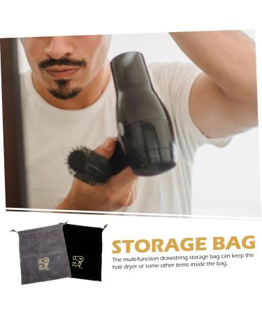 HAPINARY 4 Pcs Hair Dryer Bag Drawstring Toiletry Bag Hair Dryer Storage Organizer Travel Hair Dryer Flannel - Buy Online on SooperMarket.com