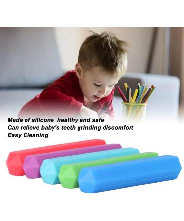Alomejor Silicone Baby Teething Toys - 5PCS Safe & Colorful Teething Rings | Ideal Baby Gift for Healthy Teething Relief - Buy Online on SooperMarket.com