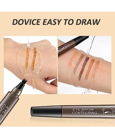 Glowly Secret Eyebrow Pen Glowly Secret Waterproof Natural Eyebrow Pen Glowly Secret 4 Tipped Precise Brow Pen 3D Microblading 4-Tip Eyebrow Pen Eyebrow Contouring Pen (01#+03#) - Buy Online on SooperMarket.com