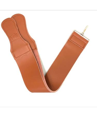 G.B.S Straight Razor Leather Strop Sharpening Strap 2.5" X 23.5" Grain Cowhide- Dual Straps with Swivel Used for Sharpening Razor, Knifes & Kitchen Cutlery Clip, Keeps Your Blade Sharp