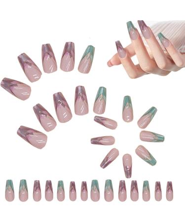 Press on Nails for Women | Colorful Press on False Nails User Friendly Fake Nails Set Cute Women False Nails for Holiday Dates Birthday Parties - Buy Online on SooperMarket.com
