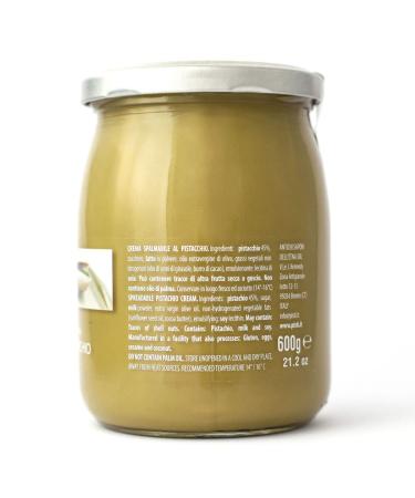 Pisti Cream of Pistachio from Sicily 21.2 Ounce (600g) | Authentic Artisanal Italian Nut Spread | Perfect for Bread and Biscuits - Buy Online on SooperMarket.com