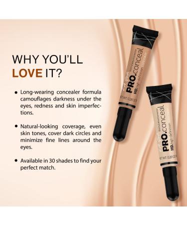 L.A. Girl HD Pro Conceal Flirt-Tawny 0.28 Oz - Professional Coverage & Long-Lasting Formula - Buy Online on SooperMarket.com