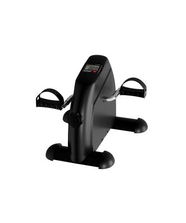 Portable Fitness Pedal Stationary Under Desk Indoor Exercise Machine Bike for Arms, Legs, Physical Therapy with LCD Display Calorie Counter by Wakeman, Black