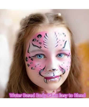 Pink Cream Face Body Paint - 2.37oz 70ml Water Based Makeup for Kids Party, SFX, Cosplay, Halloween - Go Ho Pink Face Painting Kit - Buy Online on SooperMarket.com