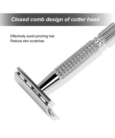 Classic Stainless Steel Double Edge Safety Razor - Essential Portable Razor for Men | International Shipping Available - Buy Online on SooperMarket.com