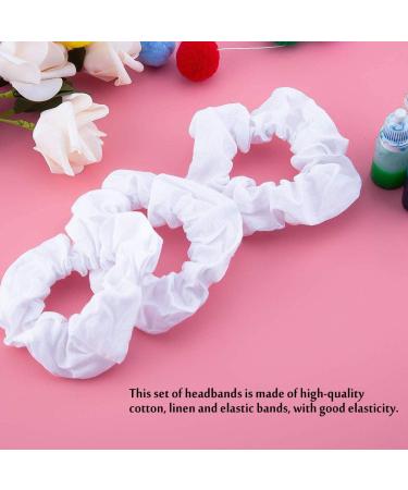 15pcs Strong Hold White Hair Ties & Headbands - Elastic Cotton Ponytail Bands | Hair Accessories for All Styles - Buy Online on SooperMarket.com