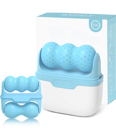 Yiclick Ice Roller For Face And Eye Puffiness Relief, Facial Ice Roller Upgrated Ergonomically Designed For Face, Ice Face Roller Effective For Migraine - Beauty Skin Care Gift For Her(Blue) (Blue)