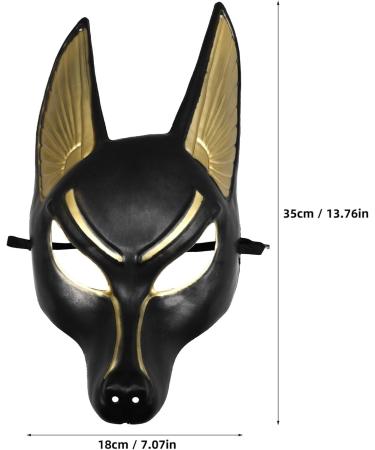 Magiclulu Anubis Mask - Egyptian Costume & Cosplay | Classic Venetian Men's Masquerade & Halloween Party Mask - Buy Online on SooperMarket.com
