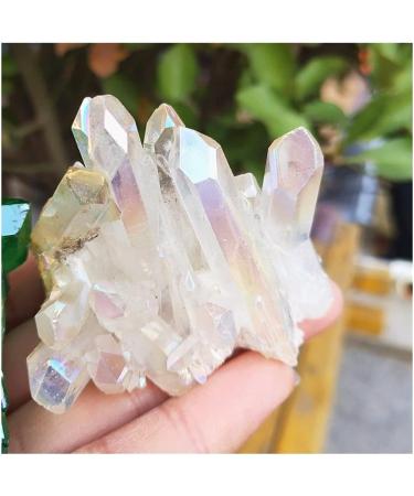 70grams Natural White Cluster Electroplating Titanium Coating Quartz Cluster StoneCrafts HOMEZHOU - Buy Online on SooperMarket.com