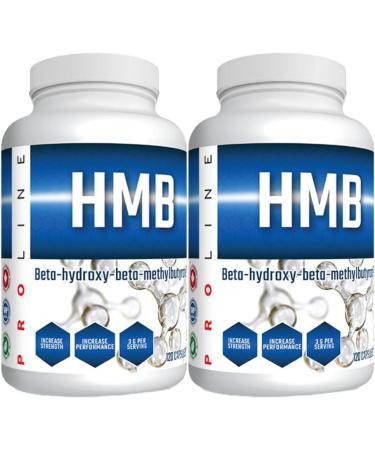 Pro Line HMB Capsules | 3000mg HMB (Beta-Hydroxy Beta-Methylbutyrate) 750mg Per Capsule | HMB Leucine Supplement for Muscle Growth Recovery Muscle Soreness Strength | 120 Capsules (Pack of 2) 120 count (Pack of 2) - Buy Online on SooperMarket.com