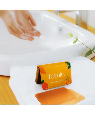 FOMIN Antibacterial Paper Soap Sheets - Portable Travel Soap in Orange (Pack of 1) for Camping & Hand Washing - Buy Online on SooperMarket.com