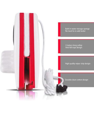 Yolispa Magnetic Window Cleaner Double Side Glass Wiper Window Cleaning Tool for Double- Glazed Glass Thickness 15-24mm Red - Buy Online on SooperMarket.com