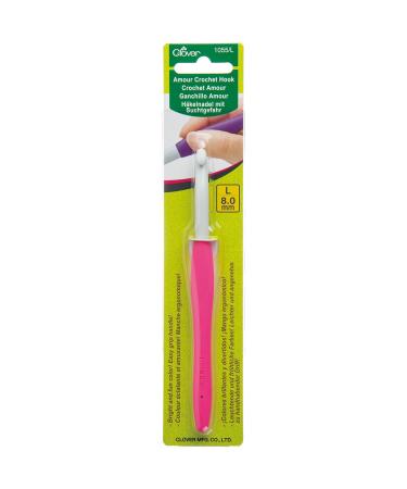 Clover 1055/L Amour Crochet Hook, Size L/8.0mm