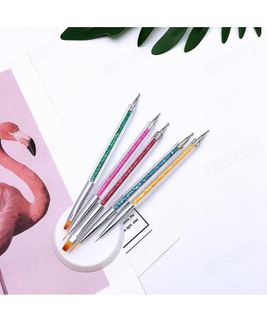 SINEN 5 Pcs Double Ended Nail Design Brushes - Nail Painting Brush Pen Set for Home DIY and Salon - Buy Online on SooperMarket.com