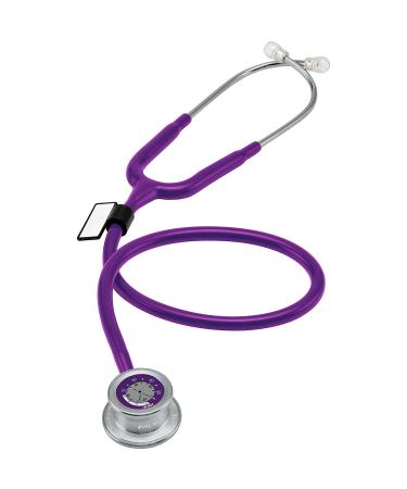 MDF Pulse Time 2-in-1 Digital LCD Clock and Single Head Stethoscope - Purple (MDF740-08)