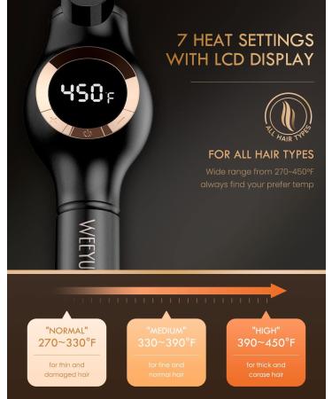 3/4 Inch Long Barrel Curling Iron - Ceramic Tourmaline Hair Wand - Dual Voltage - Buy Online on SooperMarket.com