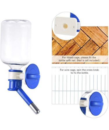 500ml Pet Water Bottle - No Drip Automatic Feeder for Small Animals - Leak Proof, Hanging Dispenser for Dogs, Cats, Rabbits, Hamsters, Hedgehogs - BPA Free, Blue - Buy Online on SooperMarket.com