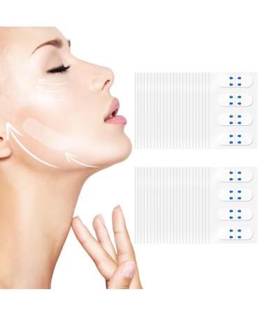 160 Pieces Face Lift Tape Facelift Tape for Face Invisible Face Tapes for Lifting Sagging Skin Clear 160
