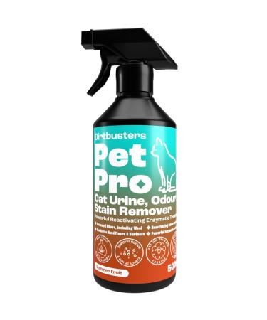 Dirtbusters Pet Pro Cat Stain & Pet Odour Eliminator Spray Powerful Cat Urine Enzyme Cleaner Use to Clean Pet Stain and Odour Remover for Carpet Fabric & Upholstery Summer Fruits (500ml)