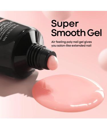 Modelones Poly Nail Gel Builder 50ML - Light Apricot Color | Nail Extension Gel for Thickening & Enhancement | Acrylic Extension Trial Kit for Professional Technicians - Buy Online on SooperMarket.com