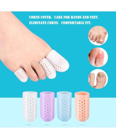 HEIMEABI Gel Toe Protector - Silicone Toe Caps for Corns, Blisters & Ingrown Toenails - Pain Relief & Foot Soak - Purple Medium - Buy Online on SooperMarket.com