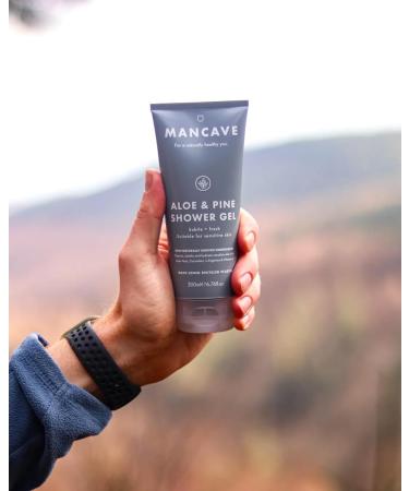 ManCave Aloe + Pine Shower Gel 200ml for Men | Sensitive Skin | Sulphate-Free & Vegan | Made in England | Recycled Tube | Natural Formulation - Buy Online on SooperMarket.com