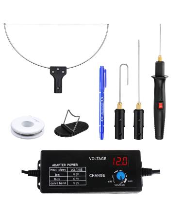 4 in 1 Foam Cutter Set With Digital Voltage Controller  GOCHANGE Electric Cutting Machine Pen Tools Kit  100-240V /18W Styrofoam Cutting Pen with Electronic Voltage Transformer Adaptor FMC-05