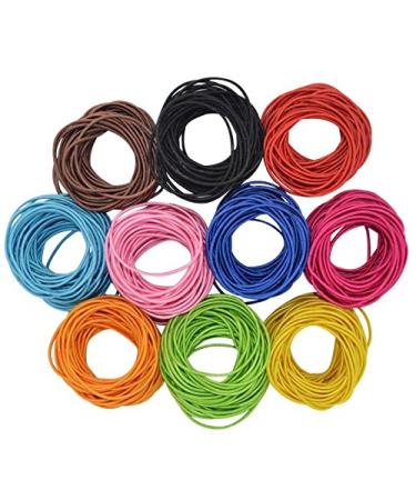 Coobbar 100pcs Women Elastic Hair Ties Band Ropes Ponytail Holder - Dark Blue - Buy Online on SooperMarket.com
