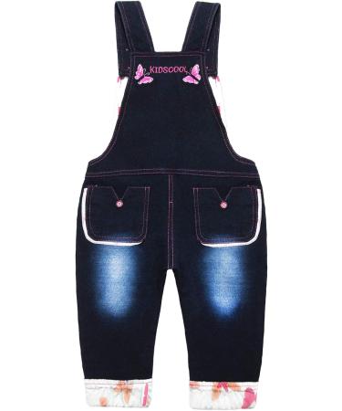KIDSCOOL SPACE Baby Denim Overalls | 3D Cartoon Knitted Jean Dungarees (Blue) - 3-6 Months - Buy Online on SooperMarket.com