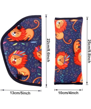 Kids Seatbelt Adjuster & Travel Pillow - Rainbow Pattern | Neck Support & Shoulder Pad for Car Seat & Pushchair - Buy Online on SooperMarket.com