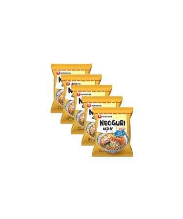Nongshim Neoguri Mild Seafood Instant Noodle Ramyun 120g (Pack of 5) by CNMART Neorgui Mild Seafood Ramen 5 count (Pack of 1)