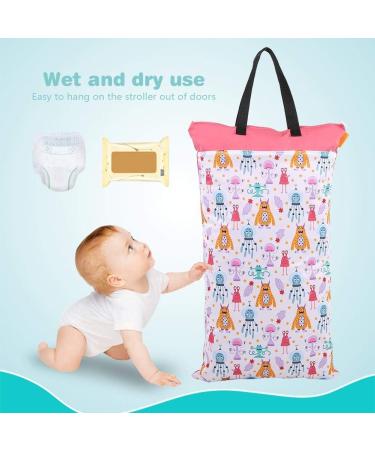 Hztyyier Hanging Wet Dry Cloth Diaper Bag 15.8x27.6inch - Large Capacity Reusable Diaper Pail Bag for Cloth Diapers or Laundry (#5) - Buy Online on SooperMarket.com