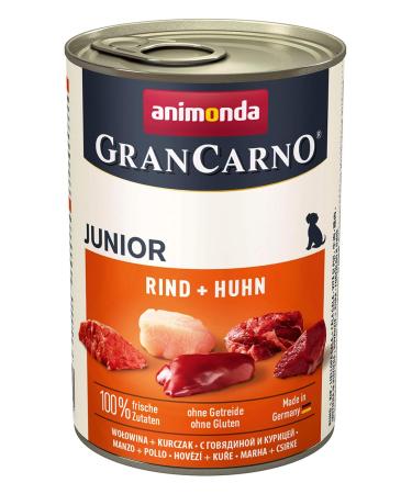 animonda GranCarno dog food Junior wet food for growing dogs beef + chicken 6 x 400 g Single beef + chicken 400 g (pack of 6)
