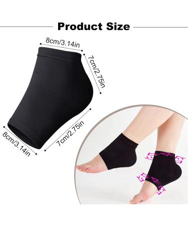 3 Pairs Gel Heel Protectors Padded Heel Socks Heel Support for Plantar Fasciitis Silicone Moisturizing Socks Ventilate Gel Socks for Open Toe Care Skin Cracked Heel Men Women - Buy Online on SooperMarket.com