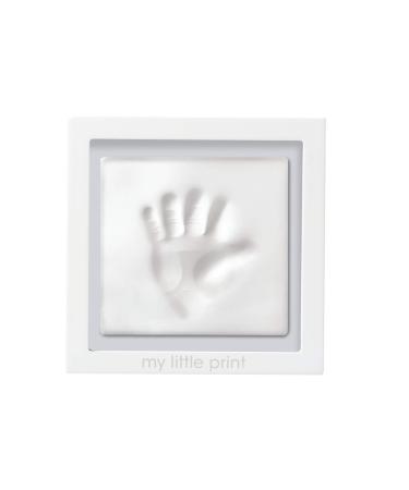 Pearhead Babyprints Clay Keepsake Frame, Newborn Baby Handprint Kit, New Parents Gift, White