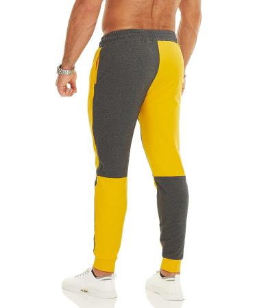 Ouber Men's Stylish Athletic Sweatpants - Yellow X-Large - Buy Online on SooperMarket.com