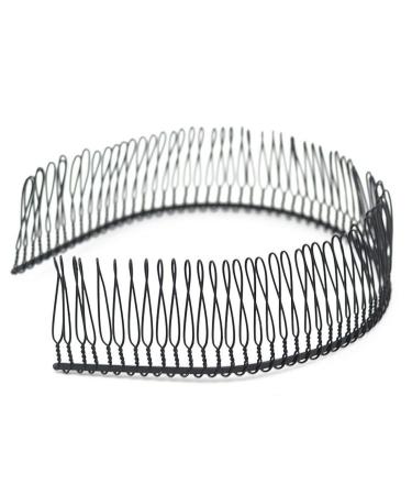 3 Pcs Unisex Black Metal Toothed Hair Band | Non-Slip Hair Hoop Comb Accessory - Buy Online on SooperMarket.com