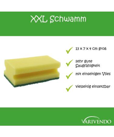 Buy XXL Yellow Scouring Pads - 130x70x45mm Kitchen Sponge Set (4 Pack) for International Shipping - Buy Online on SooperMarket.com